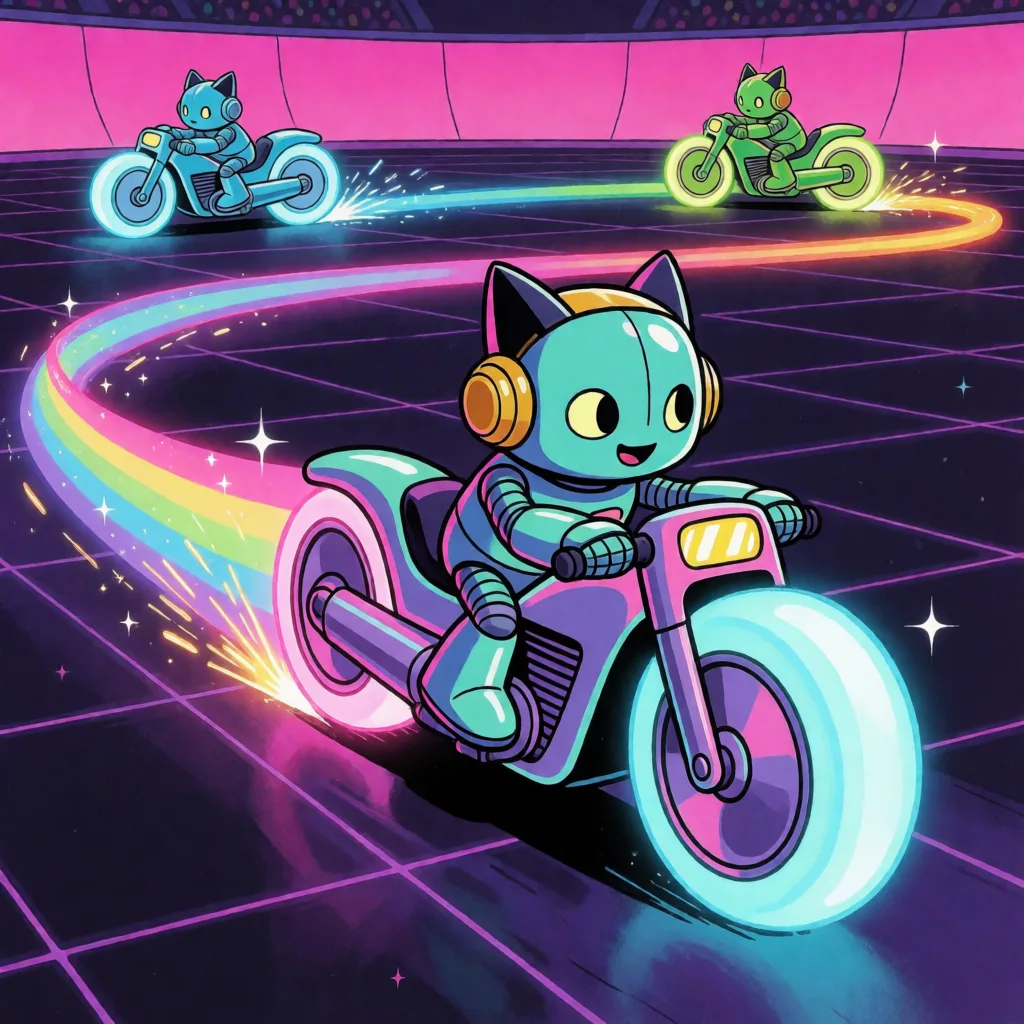 Ribbon Riders title screen